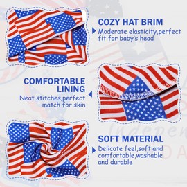 Century Star Cotton Baby Boys Girls Beanie Hat - Patriotic American Flag Design, Ideal for 4th of July - Infant Toddler Kids Knit Newborn Hat USA Style 1Pc American Flag 1-2T