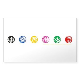 CafePress Power Rangers Dino Zord Emblem Rectangle Bumper Sticker Car Decal