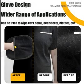 Static Removal Gloves for Pet Hair,Anti-Static Pet Grooming Gloves for Dogs & Cats, Easy Cleaning & Deshedding Tool for Shedding Control