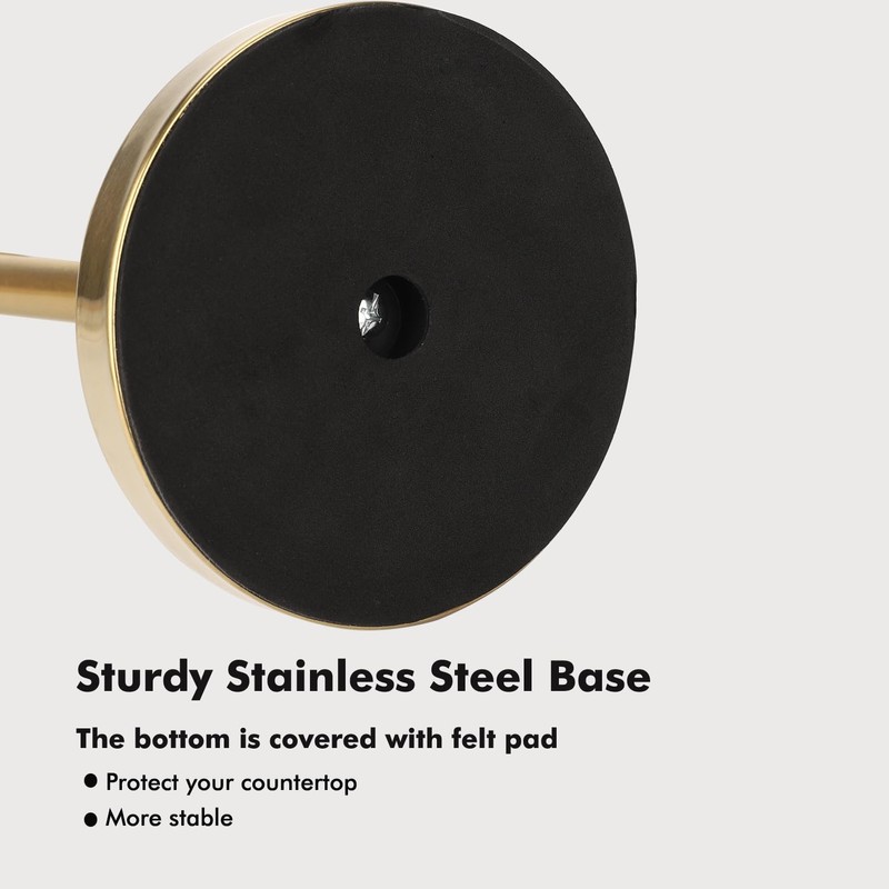 Paper Towel Holder Stand with Sturdy Base Fits Standard and