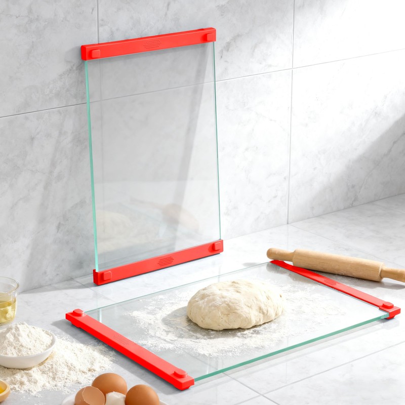 DomestiCore Glass Cutting Board for Kitchen,Dishwasher-Safe Cutting Board,Double-Sided & Heat-Resistant,