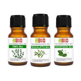 EukalyptusÖl - ThymianÖl - Ravintsara Öl Bio Set Ätherisches Öl 100% Reines - Aromatherapie Kosmetik Therapeutische - Laborbio