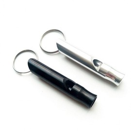 Self-Defense Portable Sports Referee Whistle Necklace Black/ONE SIZE 50ea