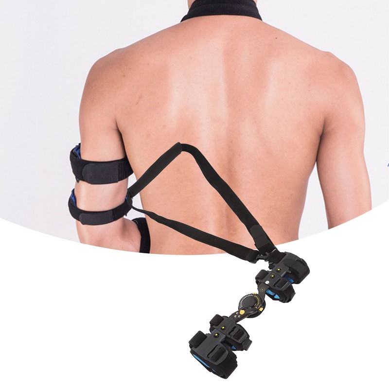 Hinged Elbow Brace Adjustable Surgery Recovery Tendon Repairs Pad Removable