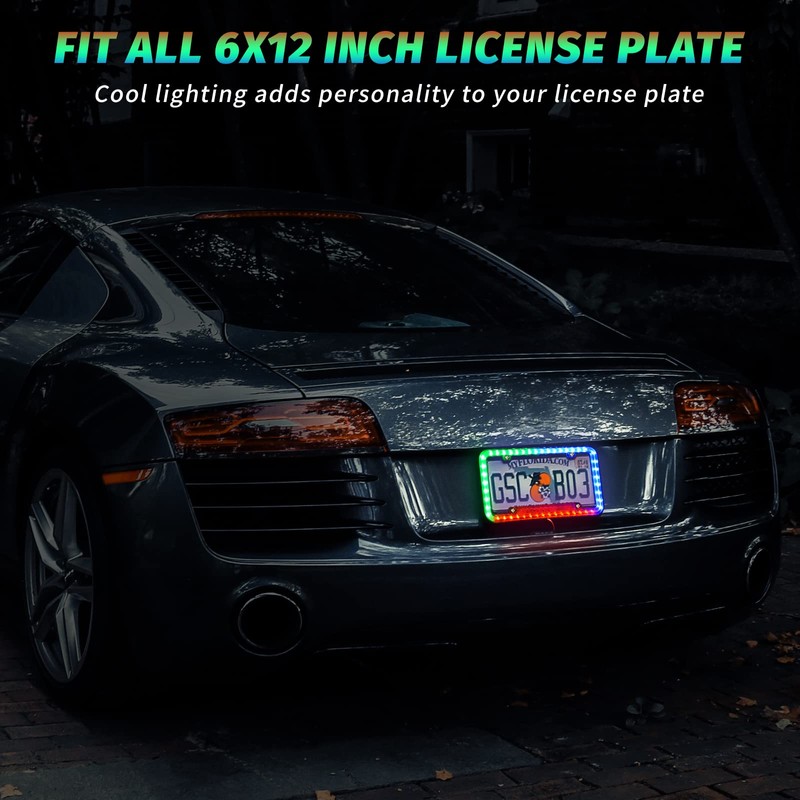 eing License Plate Frame Auto 12 V 54 LED Color