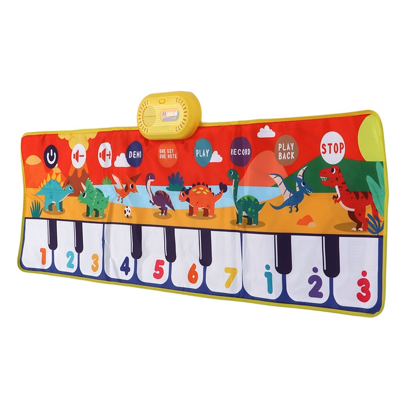 Music Piano Keyboard Dinosaur Picture Adjustable Sounds Music Touch Play