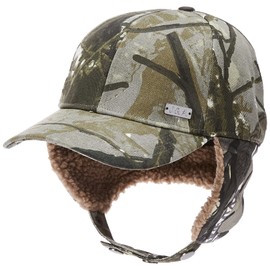 Jeff & Aimy Womens Winter Fitted 62% Wool Tweed Earflap Dad Hat Baseball Cap for Men CamoGreen M