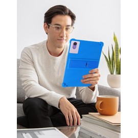 for Plimpton PlimPad P2 Tablets Case 10 inch,BOVUGAC Soft Silicone Adjustable Stand Shockproof Kids Friendly for Plimpton PlimPad P2 Tablets(Blue)