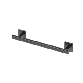 Gatco 4051MXA Elevate, Hand Towel Bar, 12”, Matte Black/Wall Mounted Single Hand Towel Holder for Bathroom