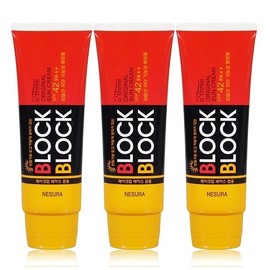 Nesura Autri Block&Block Original Sun Cream 80g 3pcs / 네슈라 오뜨리 블록앤블록 오리지널 선크림 80g 3개