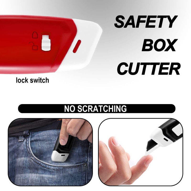 Sonuimy 2-Stage Retractable Ceramic Mini Box Cutter, Safety Box Opener