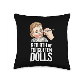 Doll Restoration Artist Tee – Vintage Repair and Collector Throw Pillow