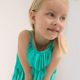 925 Sterling Silver Clear Cubic Zirconia Initial Alphabet Letter Screw Back Earrings for Young Girls and Teens - First Initial Earrings for Stylish Kids - Hypoallergenic and Safe for Sensitive Ears (J)