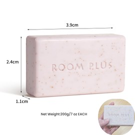 Dual Pack Floral Botanical Soap Set - Luxury Exfoliate & Nourish Sensitive Skin with Triple-Milled Bar Soap,soap bar,Natural Oils,14oz Total-WHITEGOLD ROOMPLUS,Bath Soap,Large size SPA soap,Gift soap