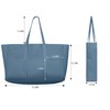 21.6" Large Canvas Tote Bag for Women with Multi-pockets and