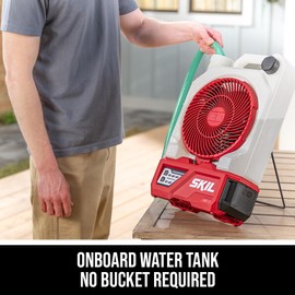 SKIL 7-inch Misting Fan Kit Including 20V 2.0Ah USB-C Battery and 20W Charger- MF0700D-12