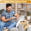 Bamboo Sofa Arm Tray, 2-in-1 Foldable Couch Armrest Tray with
