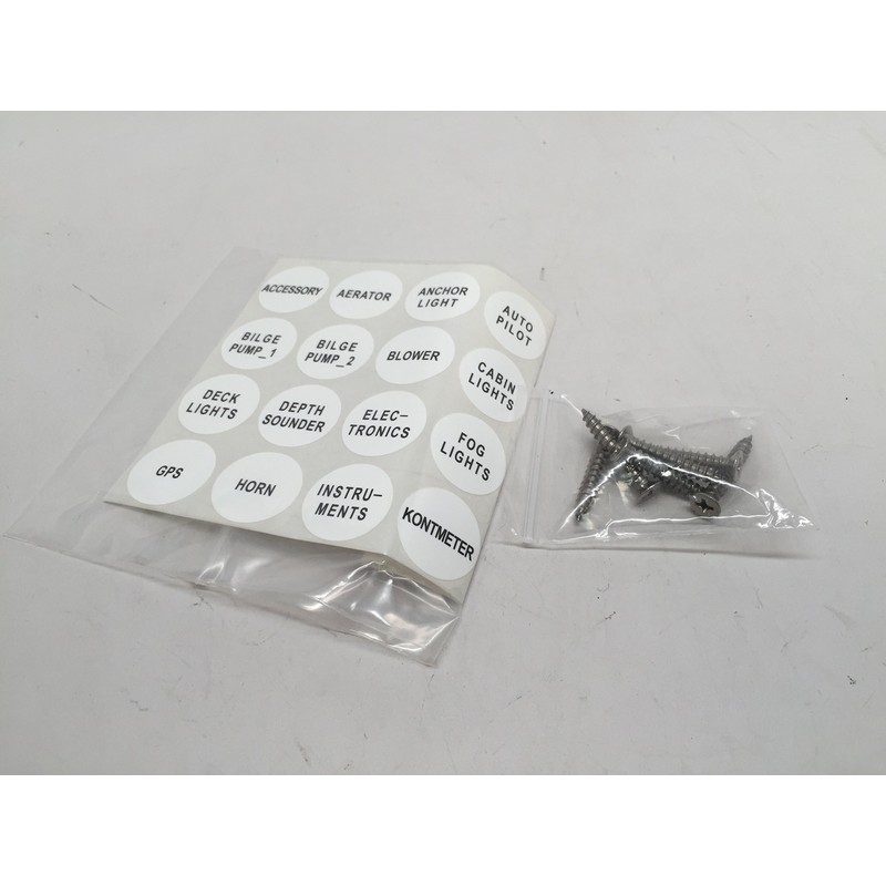 Marine Boat White Switch Panel 8 Gang Blue LED Indicator