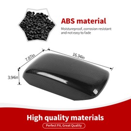 RAZPOY Center Console Cover Armrest Pad Compatible with Dodge Durango 2011-2024 & Jeep Grand Cherokee 2011-2020, Carbon Fiber