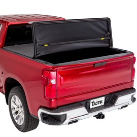 TACTIK Soft Tri-Fold Truck Bed Tonneau Cover - Fits Ford Ranger 2019-2023 with 5' Short Bed - Ford Ranger Tonneau Cover - Heavy Duty Aluminum Frame - Marine Grade 24 oz Vinyl