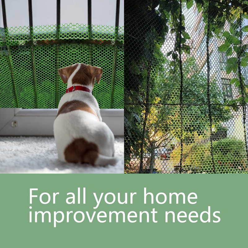 Pet Proof Barrier Net, Black Plastic Chicken Wire Mesh Fencing