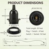 AdiyZ Pendant Light Cord - 20 Feet Hanging Light Bulb
