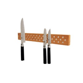 Magnetic Wooden Knife Bar Holder Strip, Cherry or Walnut, 12, 16, 20, or 24 Inch (20 Inch, Cherry)