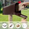 Bronze Metal Mailbox Post Mount, RAINHOL Medium Compacity Mail Box,