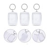 SYBL 10Pcs Acrylic Photo Frame Keychains - Rectangle Blank Photo