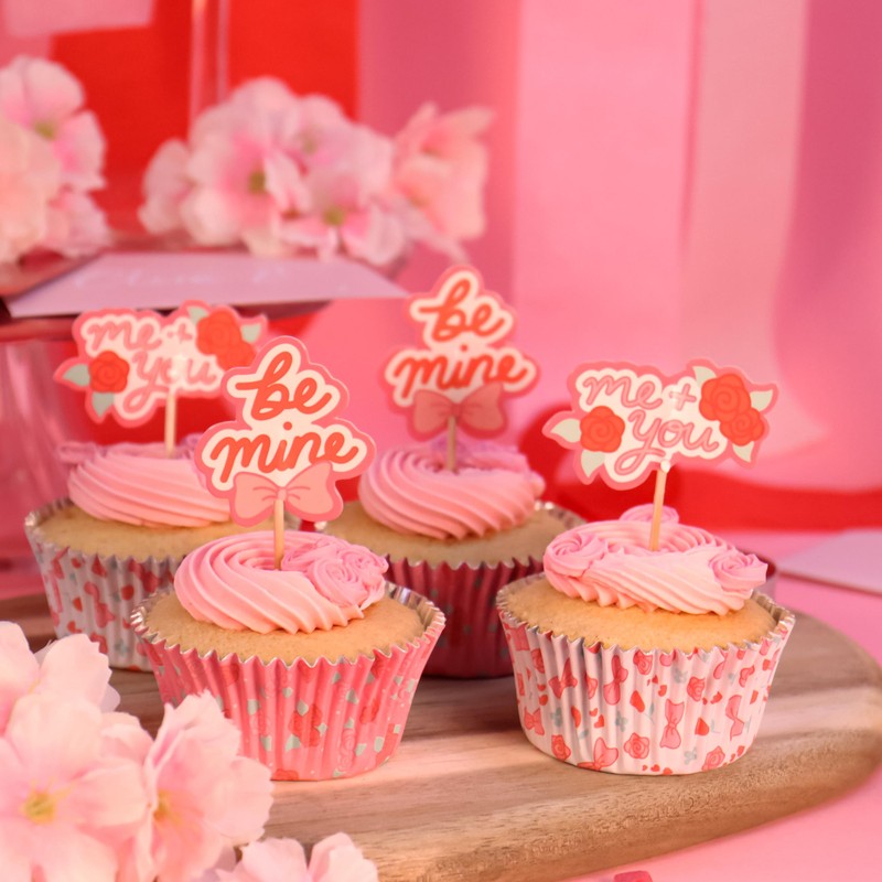 PME Valentines Cupcake Cases & Topper Set of 24 -