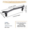 Bivethoi 10 Pack Twig Branch Drawer Handles Black Tree Branch
