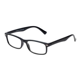 Calabria Buddy Designer Vintage Rectangular Reading Glasses +1.75 Black Men Women Classic Readers Trendy Eyeglass