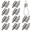TOPZEA 10 PCS M3 Wire Rope Cable Clamp for 1/16