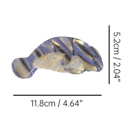 Funny Sea Manatee Hair Clip,Acetate Claw Clip for Women,Cute Hair Accessories,Blue