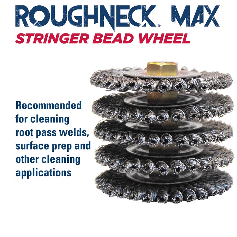 Weiler 13131 ROUGHNECK MAX 4" Stringer Bead Wheel, .020" Steel