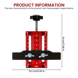 Adjustable Cabinet Door Installation Positioner: WANDGU Cabinet Door Mount Locator with Positioning Clip, Cabinet Handle Installation Template Tool, Cabinet Hole Drilling Template