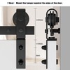 Dondelight 40" Bi-Folding Sliding Barn Door Hardware Kit for 2