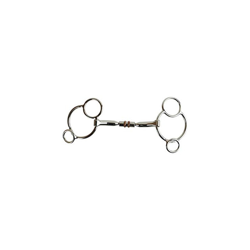 AK AKRS-2617 Universal Loose Ring Rotary Double Cooper Roller Snaffle