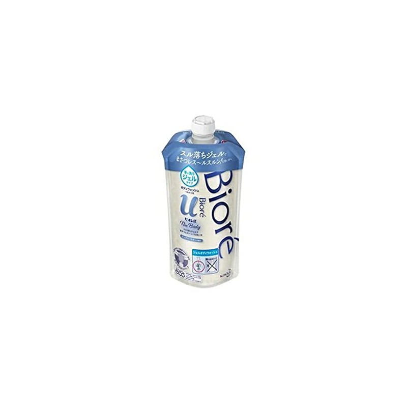 Kao Biore Uza Body Gel, Pure Savon, Refill, 11.5 fl