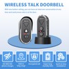 PANDAAR Wireless Doorbell Intercom,Long Range Intercoms Wireless for Home, 2