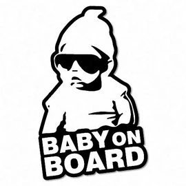 Hoodie Baby On Board Sticker