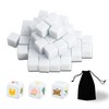 QUTHZZHY White Dice Blank 50 Pieces, White Dice 16 mm,