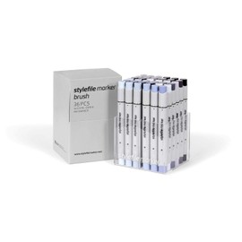 Stylefile Brush Marker Set, Set of 36, Grey