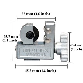 Decohomeforu 2 Pcs Tube Cutter Set, Aluminum Alloy Pipe Cutter for Cutting 1/8" to 1-3/8" (3-35mm) Aluminum Copper PVC Stainless Steel Tube, Mini Tube Cutter for Cutting 1/8" to 5/8" (3-16mm) Tube
