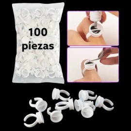 100 Piezas Anillos Para Pigmento De Pestañas,cejas.belleza                                                                                            