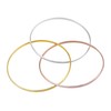 AeraVida Chic Tricolor Triple Tangle Hoop .925 Sterling Silver Bangle