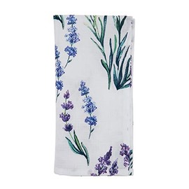 212 Main SARO 20 in. Square Cloth Table Napkins with Lavender Print - Set of 12