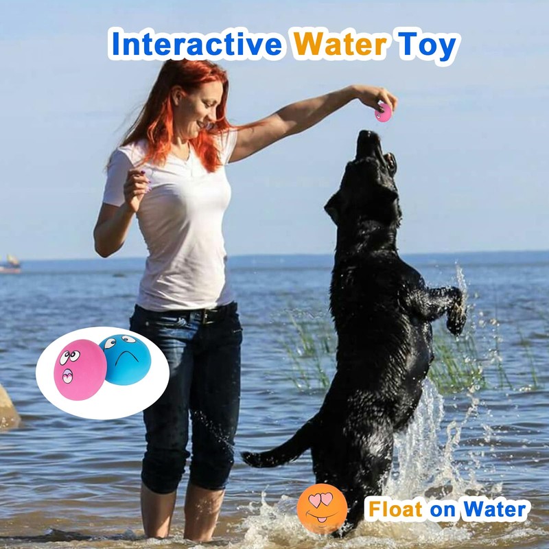 gulucute Dog Squeaky Toys Fun Facial Expression Latex Squeaky Dog