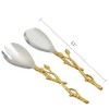 Golden Vine Salad Server Set, 11-Inch, Silver/Gold