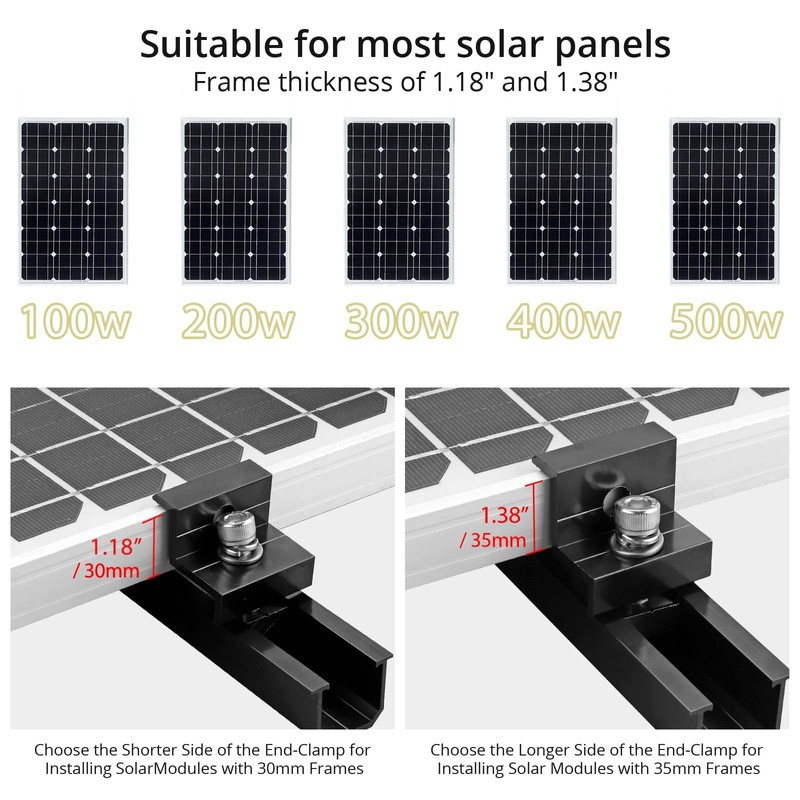 Anbte Solar Panel Mounting Brackets, Included 10 x 4.72 in